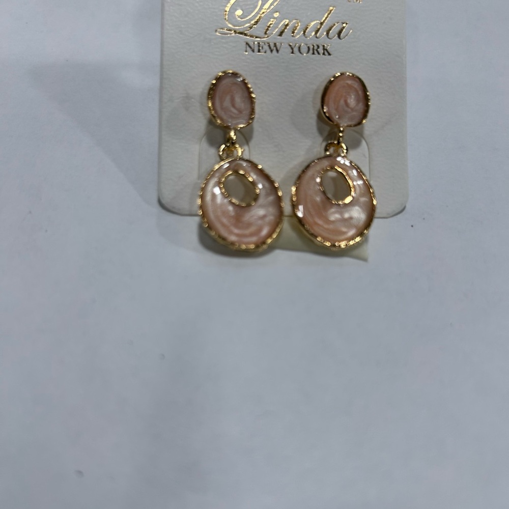 Pink and Gold Earrings